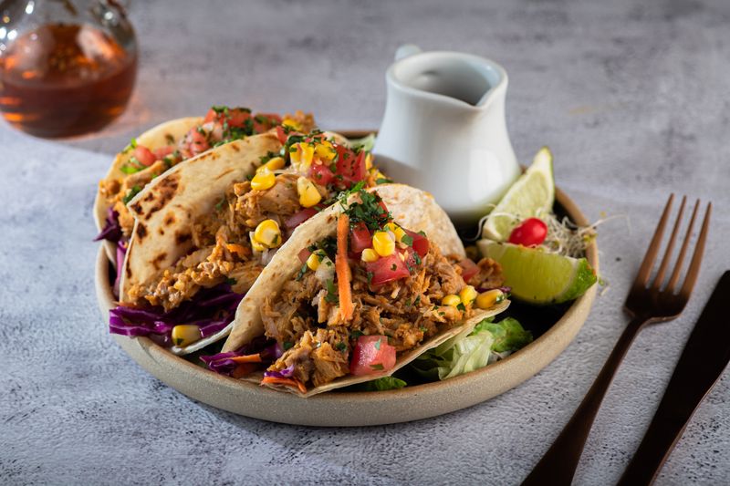 Crispy fish tacos with cabbage slaw